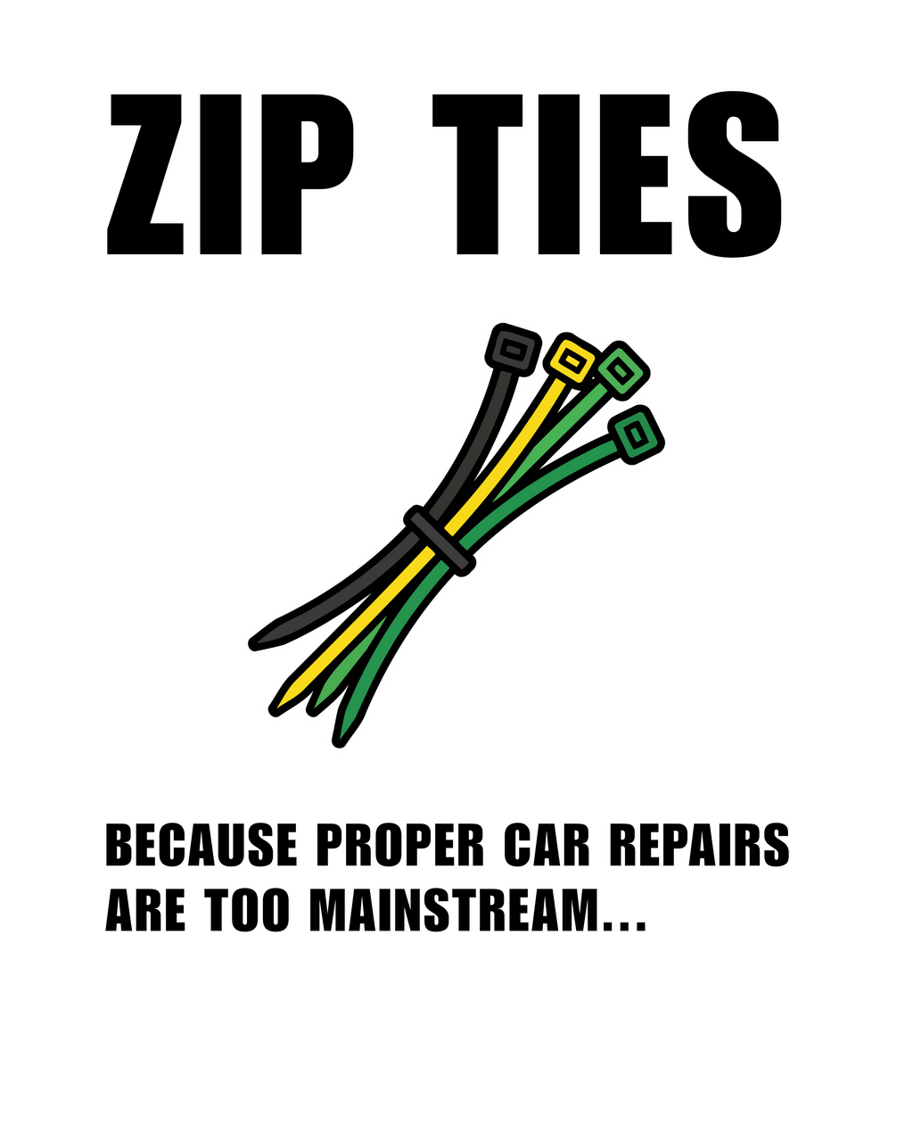 Zip Ties Tee (rear print)