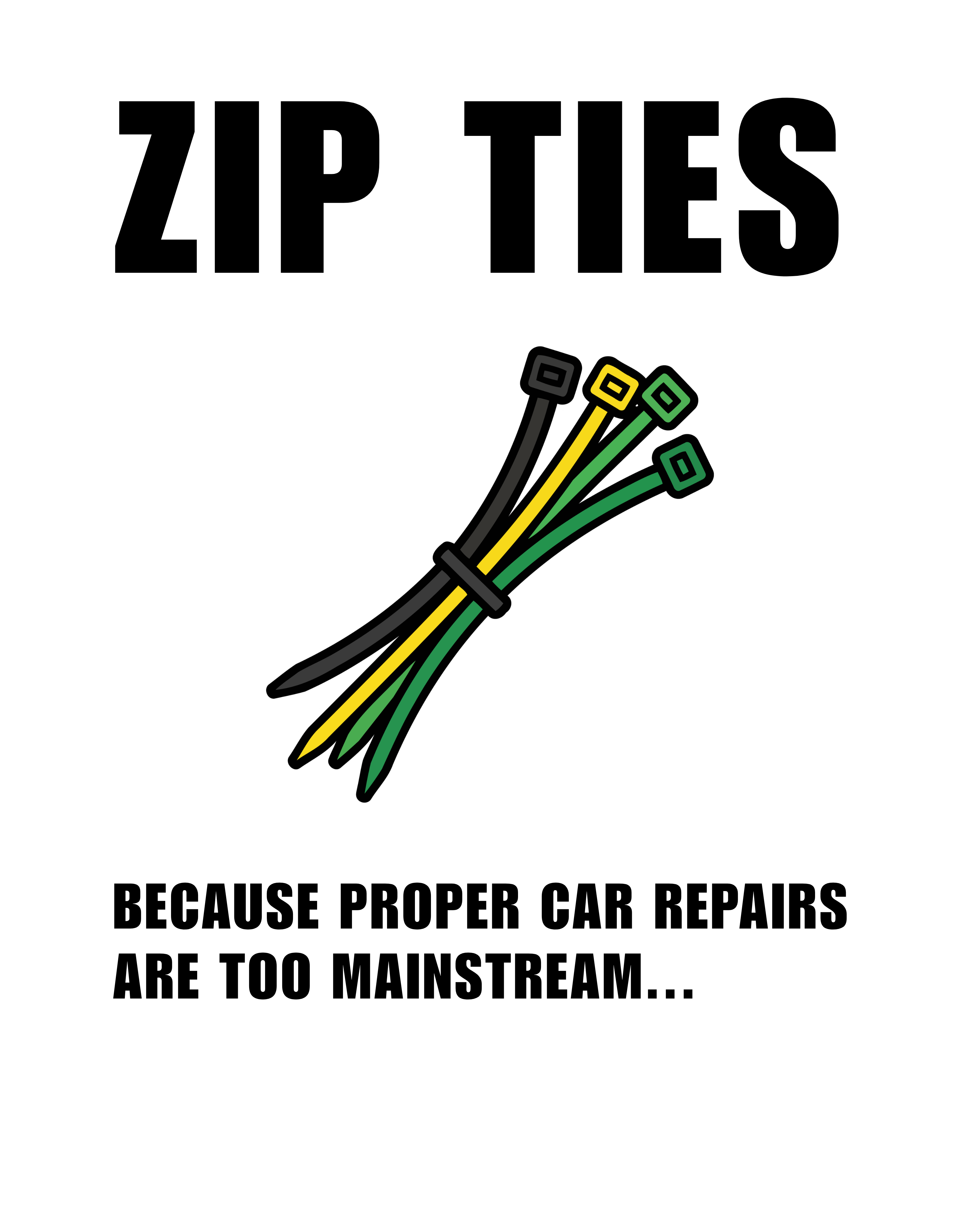 Zip Ties Tee (rear print)